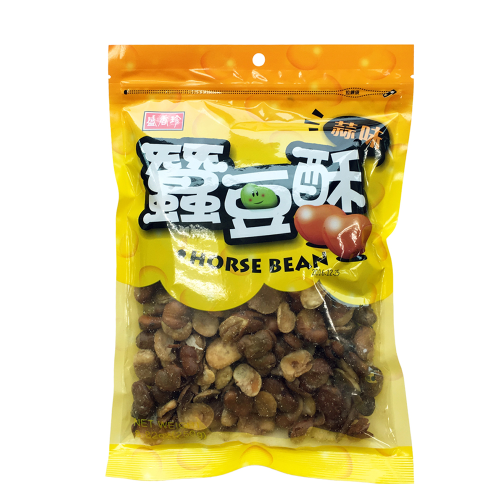 盛香珍,蠶豆花蒜味250g,Đậu Ngừ